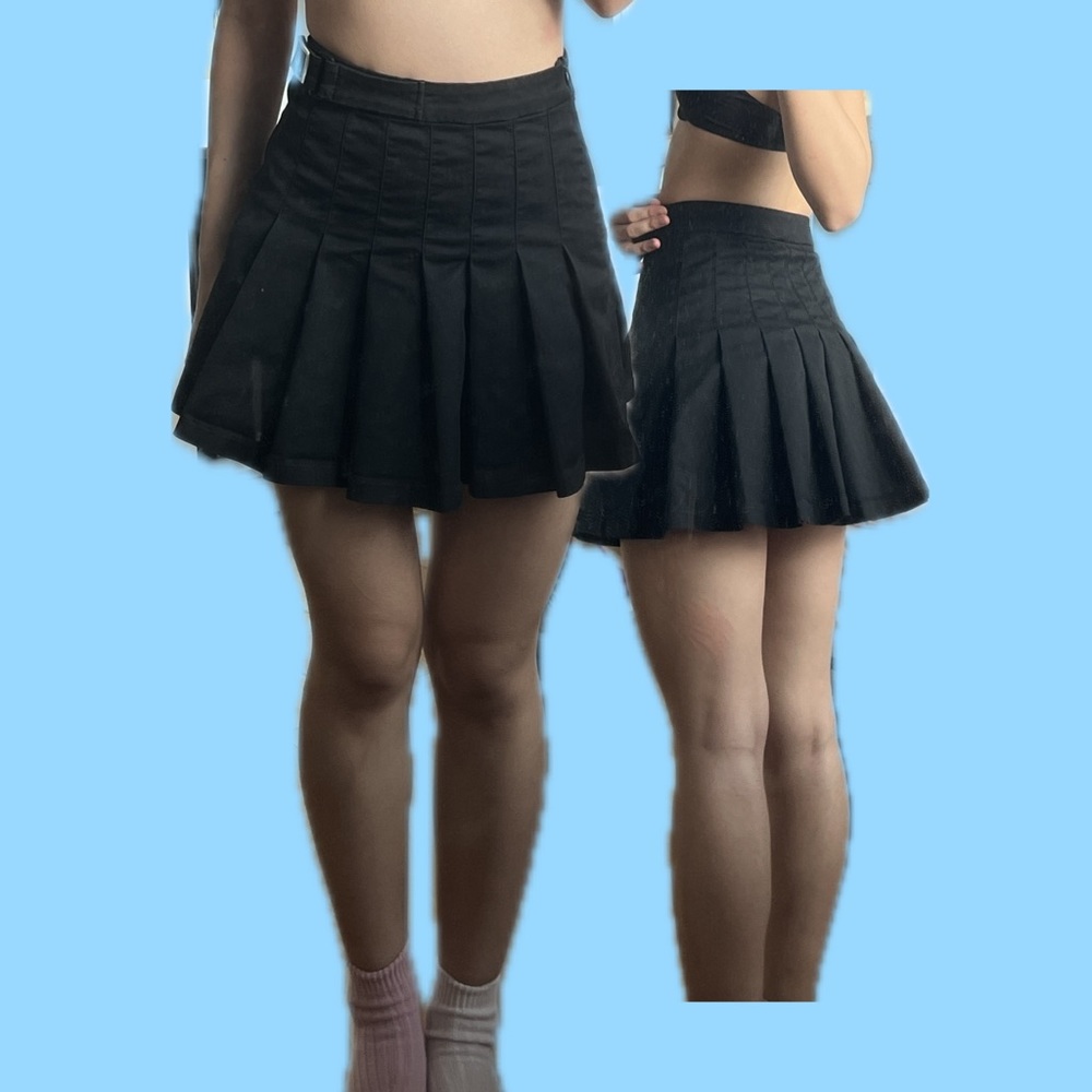 Danielle Guizio black pleated skirt